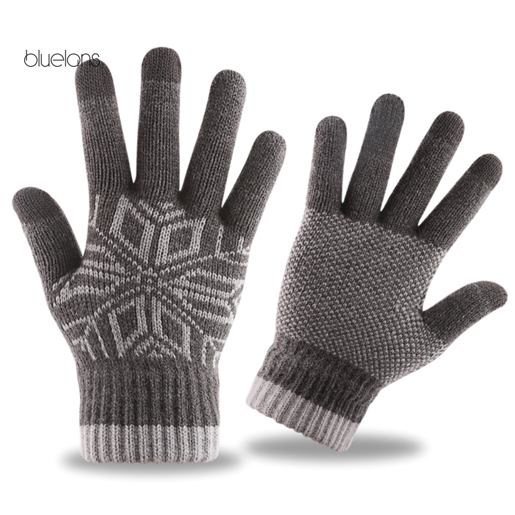 1 Đôi Găng Tay Dệt Kim Polyester Thoáng Khí Chống Lạnh Bảo Vệ Toàn Diện Cho Người Lớn