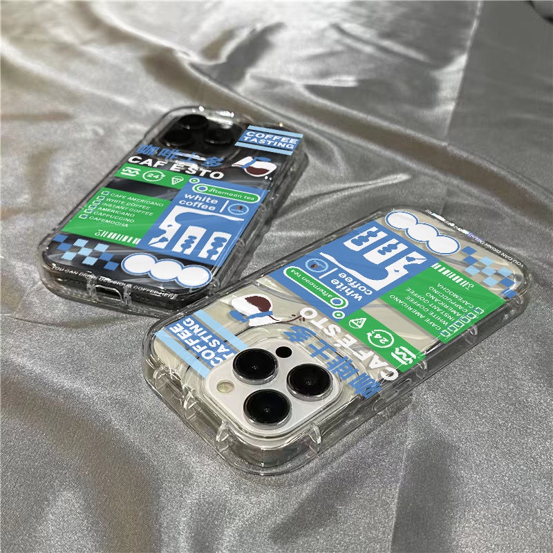 Ốp Điện Thoại Mềm Trong Suốt Họa Tiết Cà Phê Cho iPhone14promax 1312 / 11 7 / 8plus xr / sins Vqff