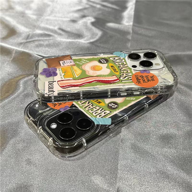 Ốp Điện Thoại Mềm Trong Suốt Họa Tiết Quả Trứng / Bông Hoa Nhỏ Xinh Cho Iphone 1312 7sins8plus xr 11iPhone14promax UM0L