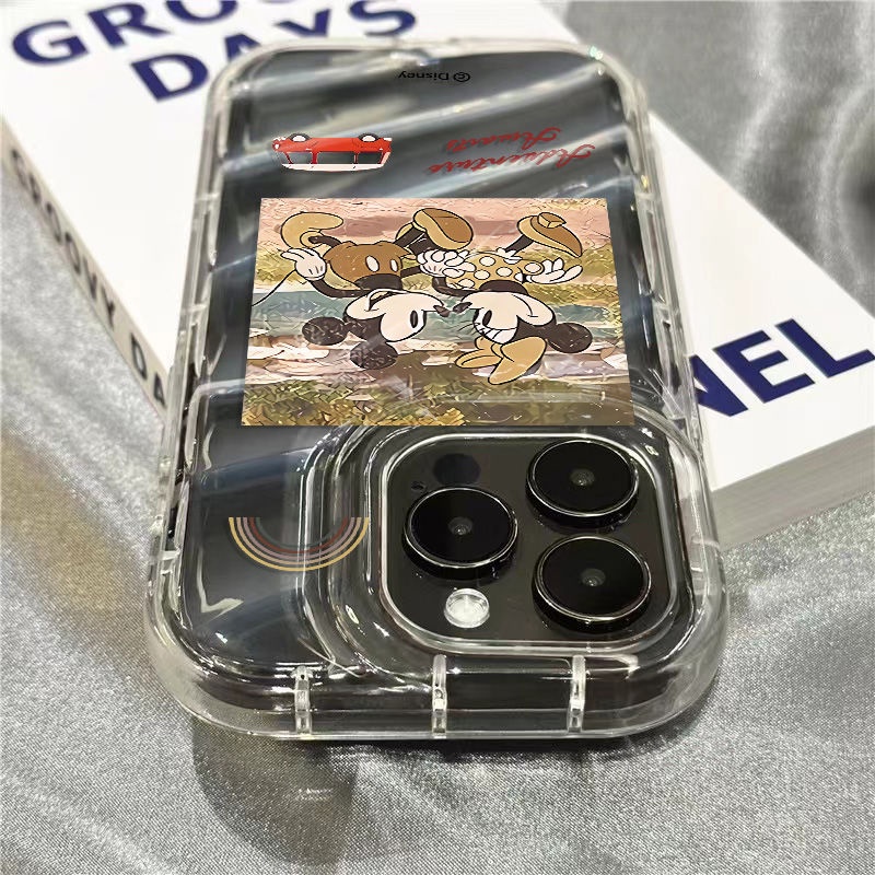 Ốp Điện Thoại Mềm Trong Suốt Họa Tiết Minnie Mickey Dễ Thương Cho Iphone 14Promax 8 xr 7 1312plus 11 8SJ1