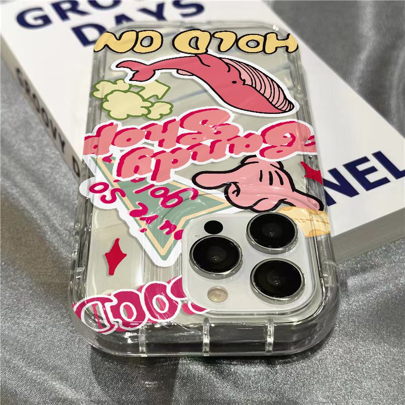 Ốp Điện Thoại Dẻo Màu Hồng Họa Tiết Hoạt Hình Sins / Sins Dễ Thương Cho Iphone xr 8111312Ốp Điện Thoại Trong Suốt Hình Cá Voi Cho iPhone14promax Obgddd 7 14Promax