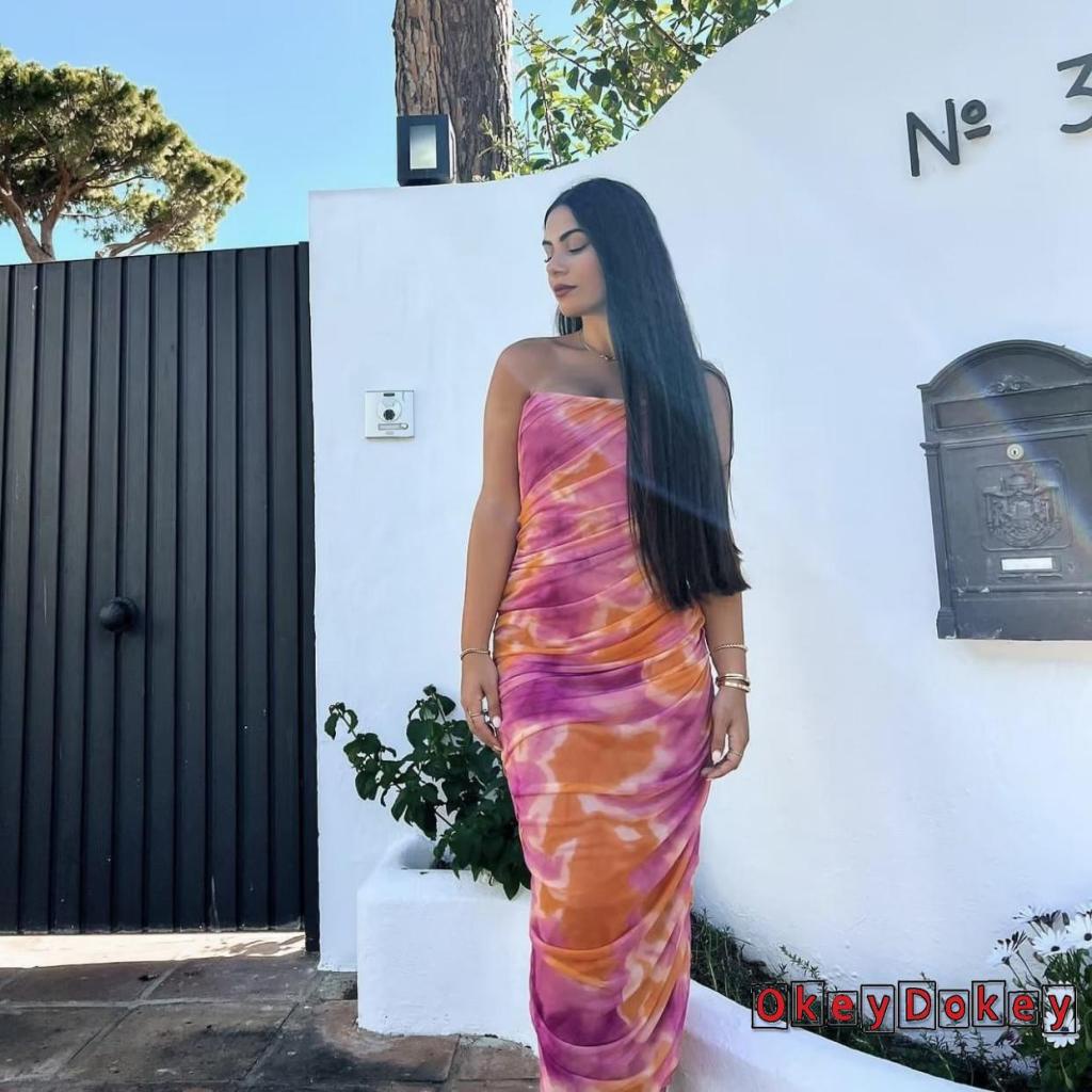 Đầm Ôm Dáng Hai Dây Phối Lưới In Họa Tiết Thời Trang Mùa Hè Cho Nữ