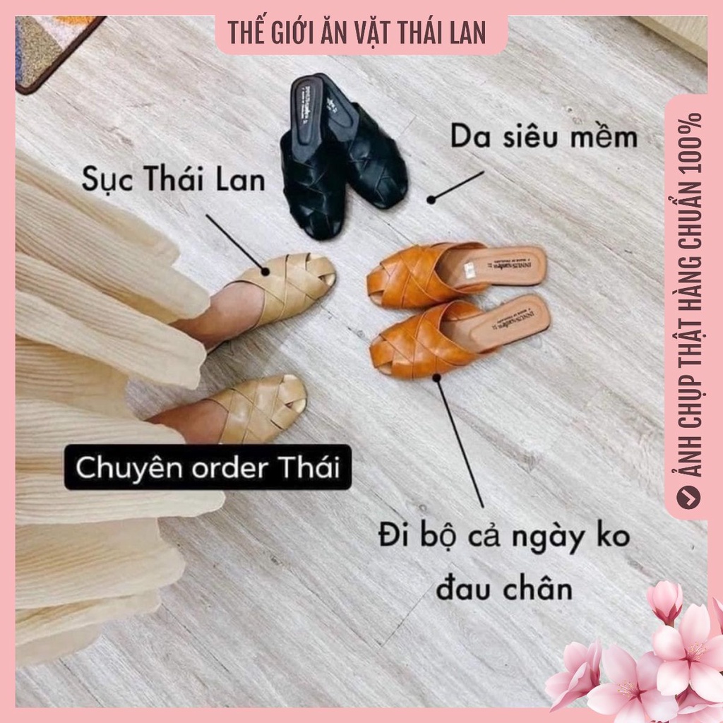 Dép sục nữ đan dây da mềm hàng chuẩn Thái Lan