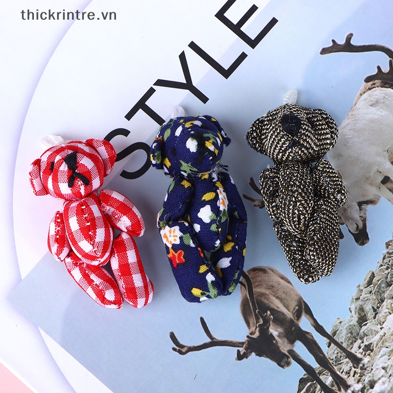 Móc Khóa Hình Gấu Nhồi Bông Mềm Mại Đáng Yêu