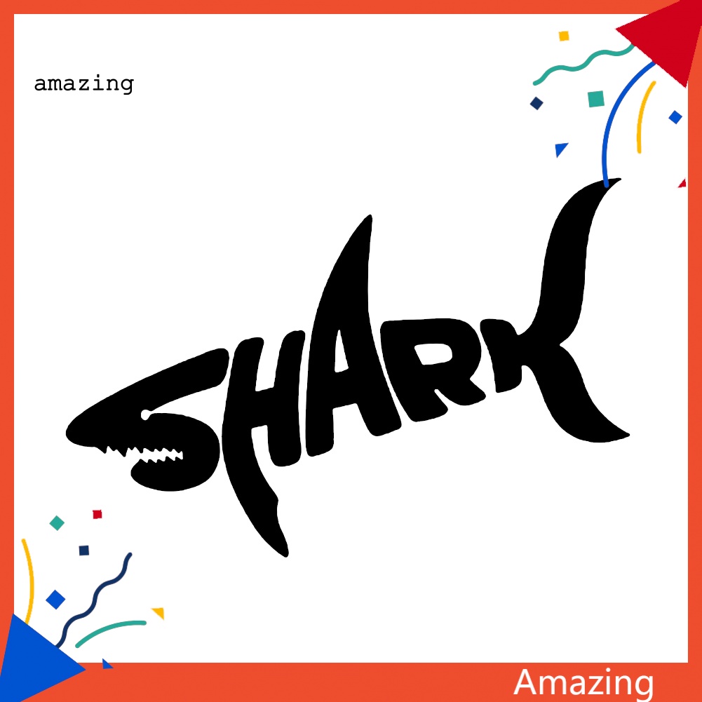 Đề Can Dán Trang Trí Xe Hơi Hình Cá Mập Phản Quang Thời Trang