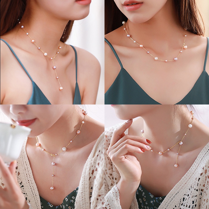 Asel .earl .ecklace .emale .ns .tyle .orean .ashion .emperament .ersatile .ecklace .ulti-wear .igh-end .esign .ense .lavicle .hain phụ kiện