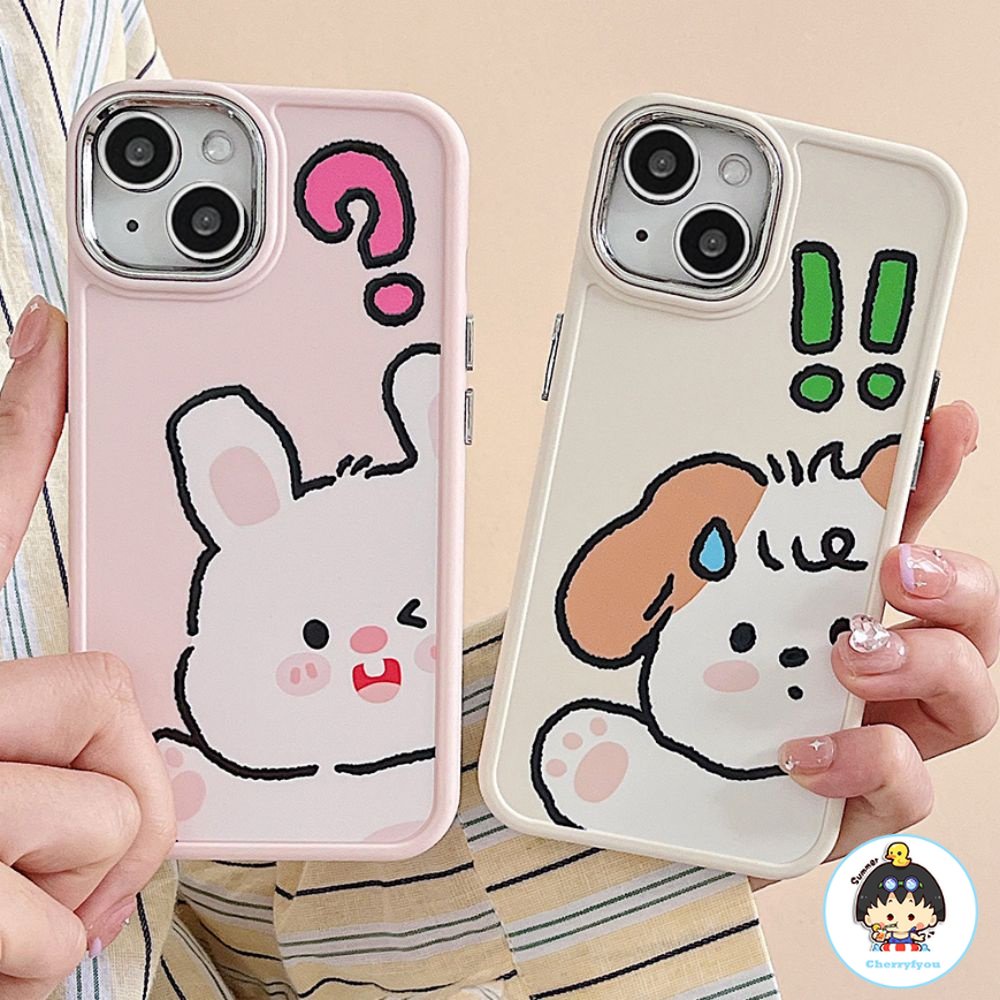 Ốp Điện Thoại TPU Dẻo Họa Tiết Hoạt Hình Chú Thỏ / Cún Cưng Dễ Thương Chống Sốc Cho IPhone 11 12 13 14 Pro Max