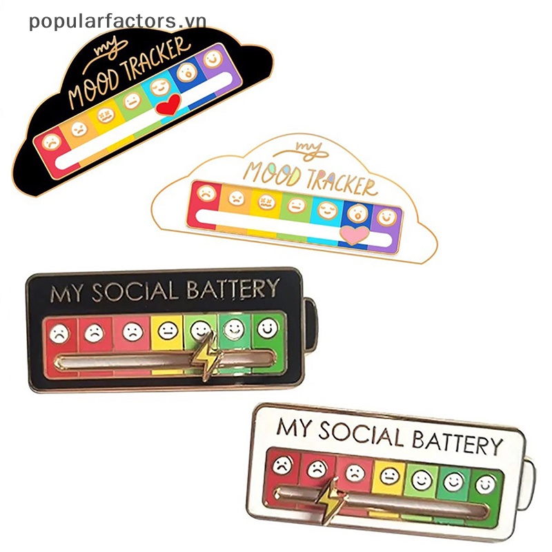 [Phổ Biến] Ghim Cài Áo Tráng Men Hình Tâm Trạng Xã Hội Vui Nhộn Dùng Làm Quà Tặng