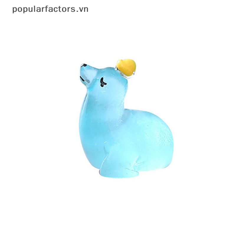 Bộ 2 Mô Hình Động Vật Mini Bằng Nhựa Phát Sáng Trong Bóng Tối Trang Trí Sân Vườn