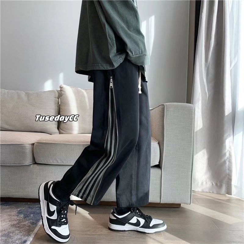 Quần Dài Ống Rộng Phong Cách Đường Phố Nhật Bản Cá Tính Dành Cho Nam