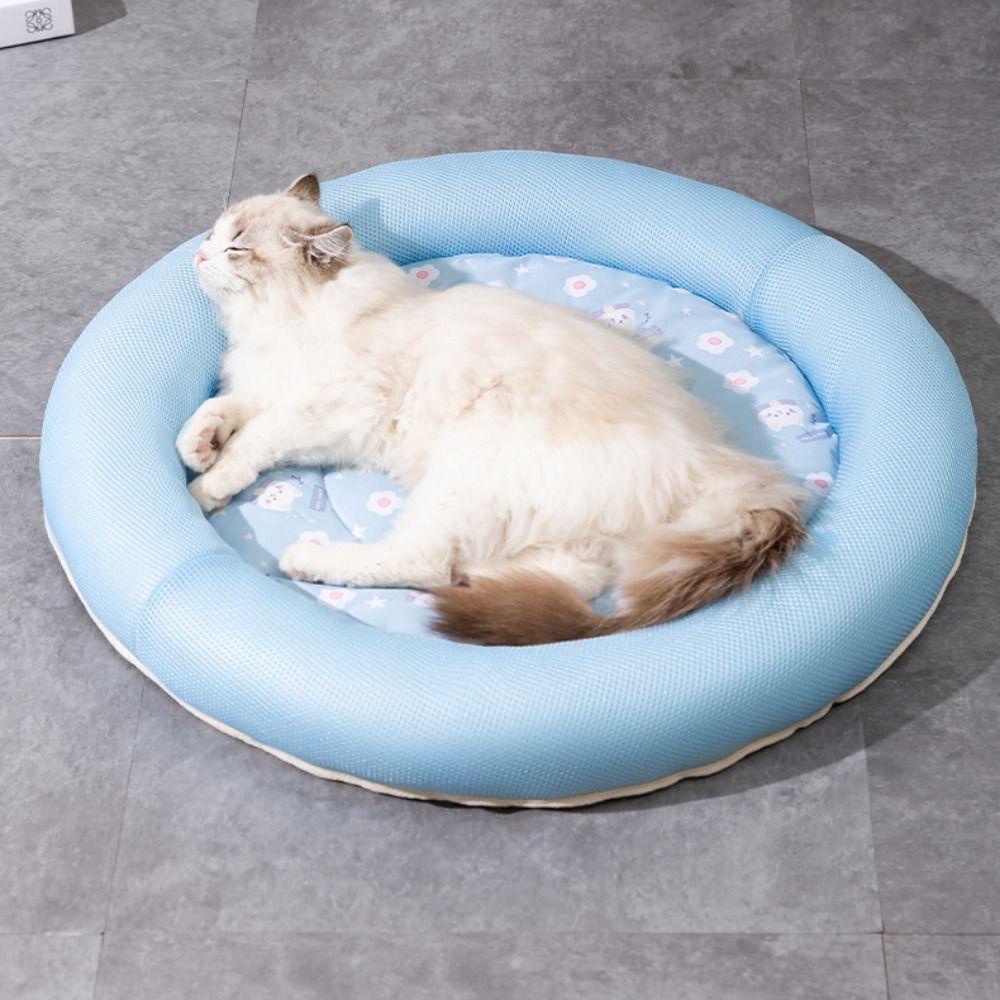 NORMAN Đệm Làm Mát Hình Tròn Mềm Mại Thoáng Khí Thoải Mái Cho Thú Cưng