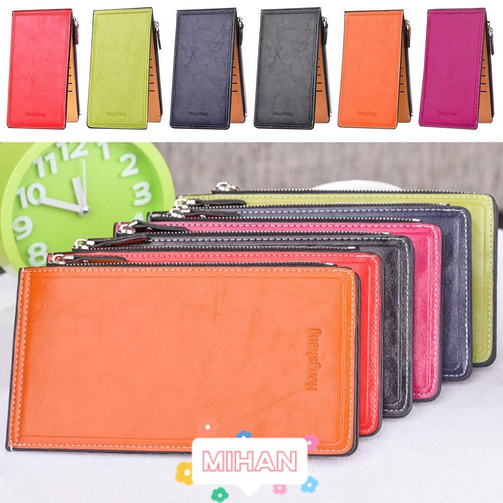 MIHAN1 Ví Nam Nữ Dáng Mảnh Màu Kẹo Ngọt