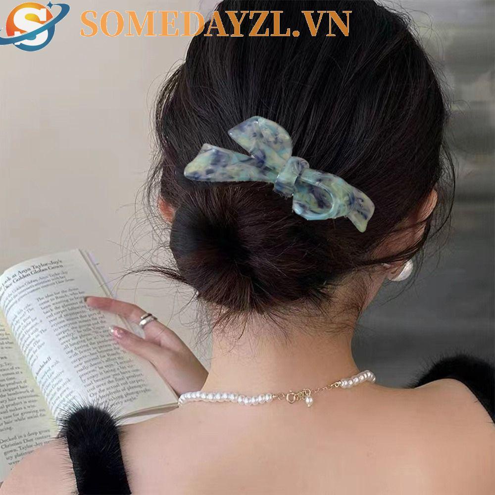 SOMEDAYZL Lược Kẹp Tóc Không Để Lại Dấu Vết Đính Nơ Xinh Xắn Cho Nữ