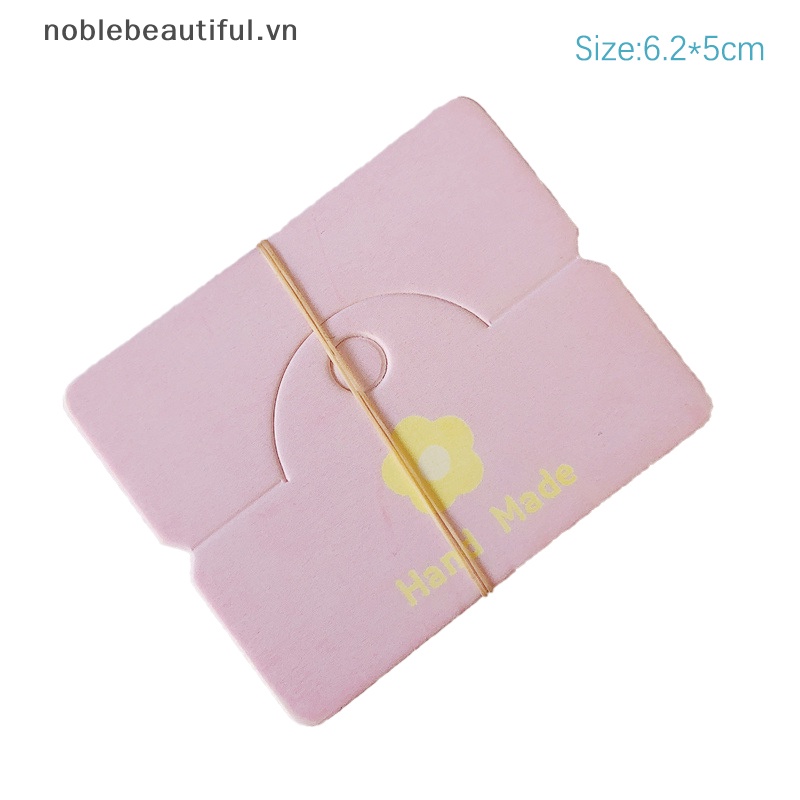 Set 50 Túi Giấy Đựng Kẹp Tóc / Dây Chuyền / Vòng Tay Hình Hoa Nhiều Màu