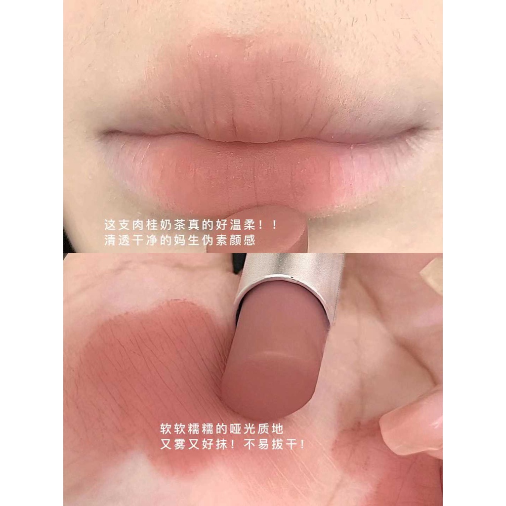 Son Lì Màu Trà Sữa Màu Đỏ Nude Mờ Thời Trang Cho Nữ