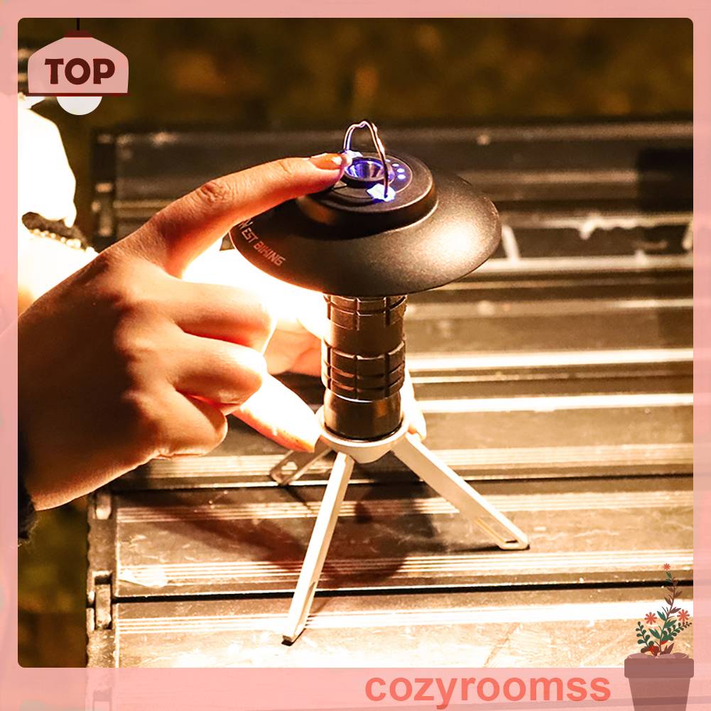 Đèn Pin Sạc USB Mini 2200mAh Mang Đi Cắm Trại Tiện Dụng