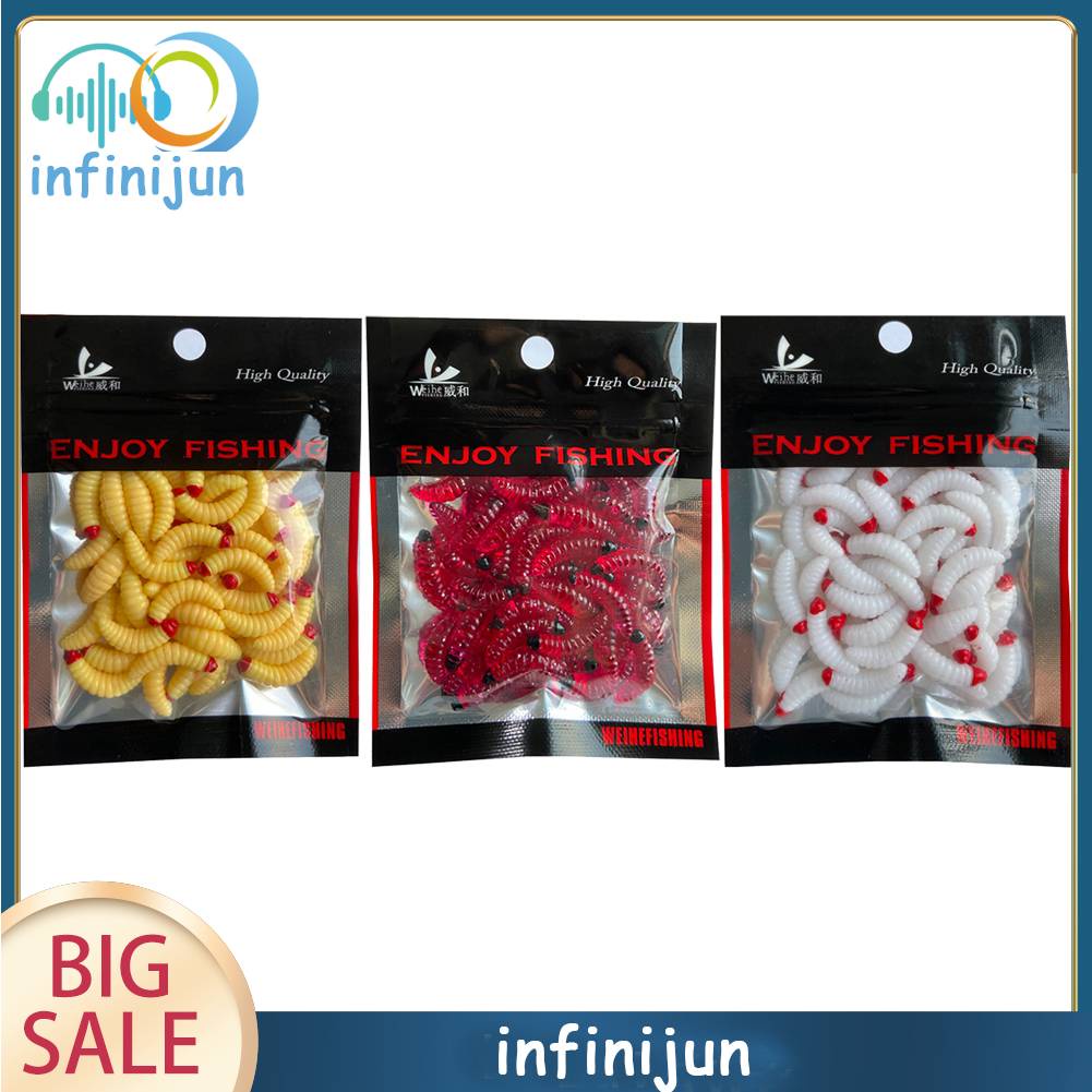 Set 50 Mồi Câu Cá Giả Mềm 2.4cm 0.5g