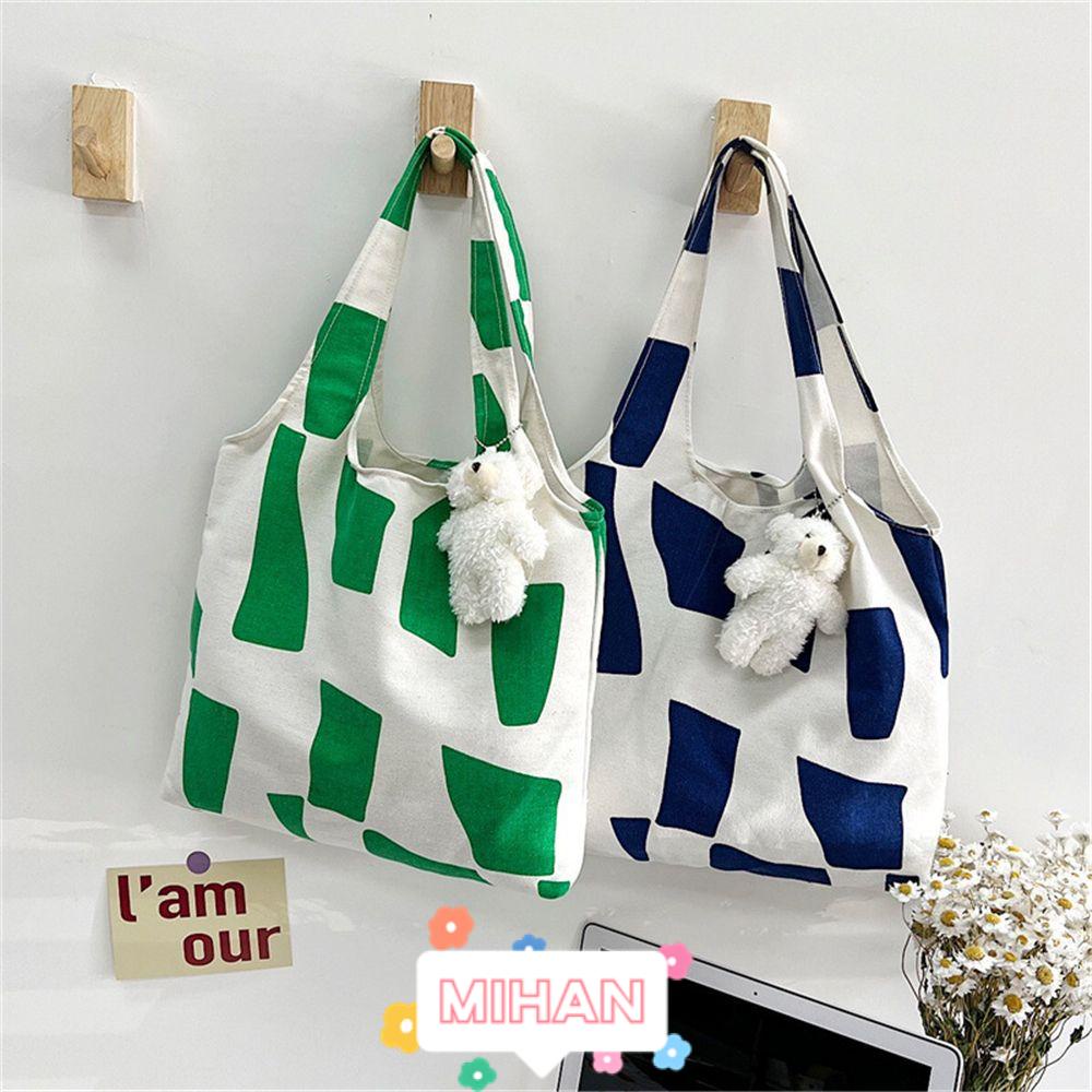 MIHAN1 Túi Tote Vải Canvas Thiết Kế Cỡ Lớn Thời Trang Xuân Hè Trẻ Trung Cho Nữ