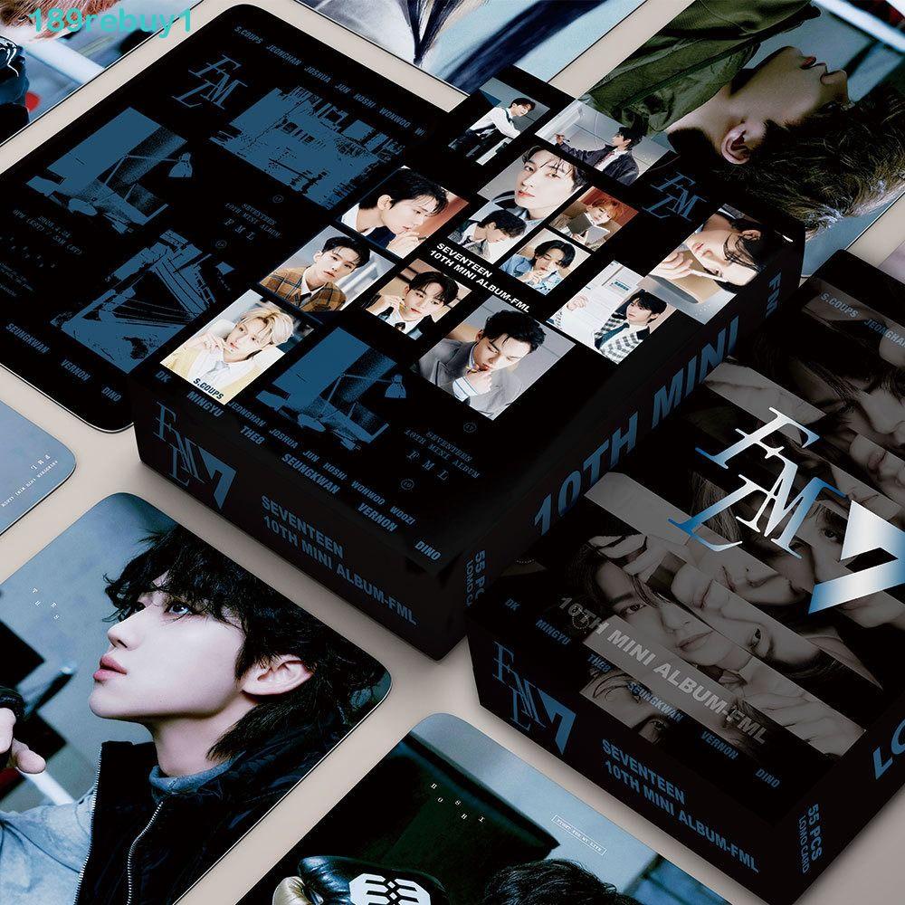 REBUY1 Set 55 Tấm Thẻ Ảnh Lomo Các Thành Viên Nhóm Nhạc Kpop Seventeen