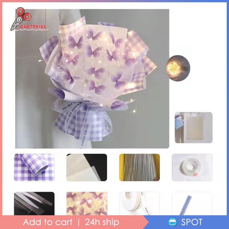 Túi Đựng Quà Họa Tiết Bươm Bướm / Hoa Xinh Xắn DIY