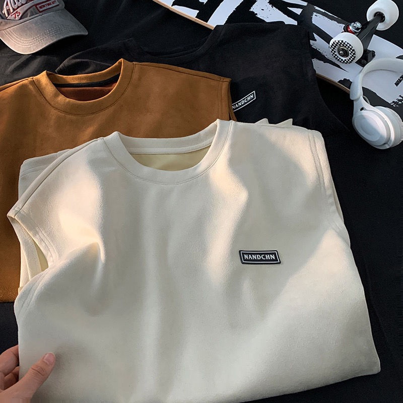 Áo Thun Không Tay Phong Cách Retro Thời Trang Cho Nam