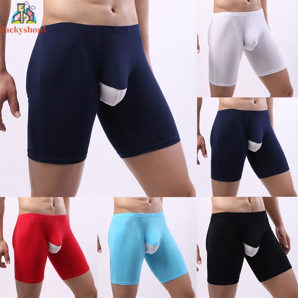 Quần Bơi Ngắn Chất Liệu Cotton Thoáng Khí Họa Tiết Voi Size L ~ 2XL Cho Nam