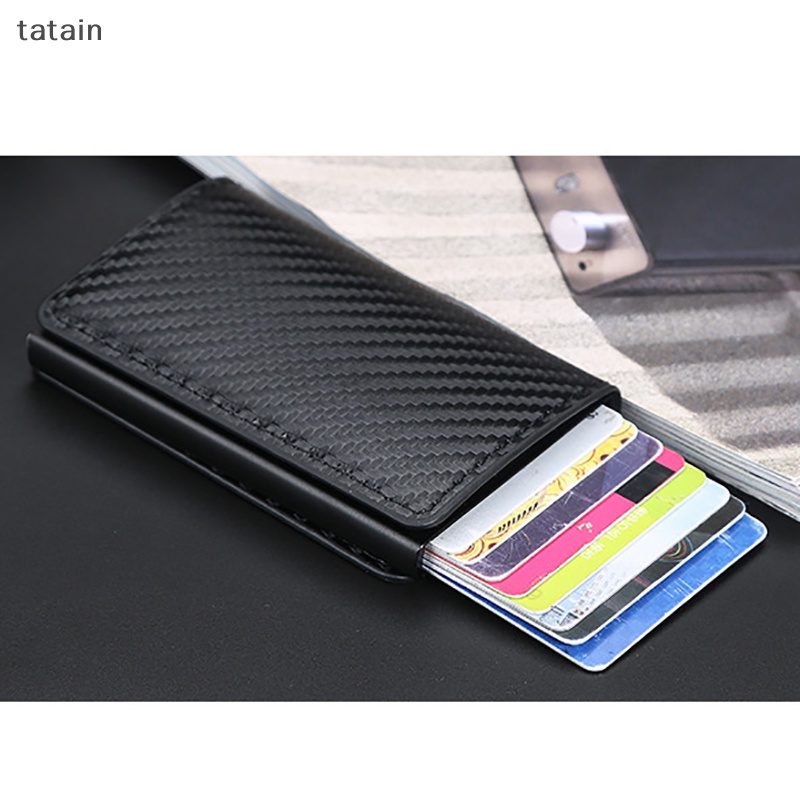 Ví Đựng Thẻ Ngân Hàng Khóa rfid Bằng Sợi Carbon Cho Nam Nữ