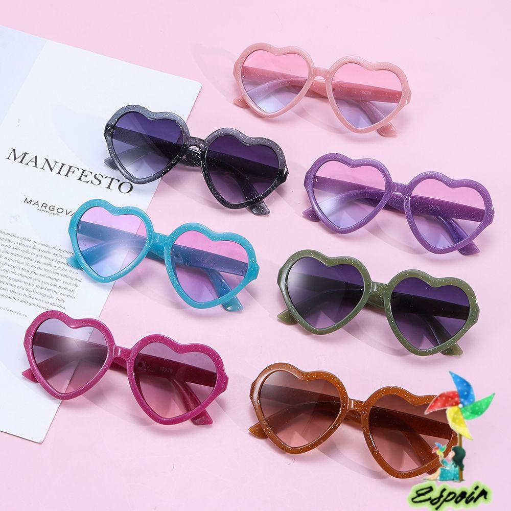 ESPO Kính Mát Hình Trái Tim Đính Pha Lê Cho Bé