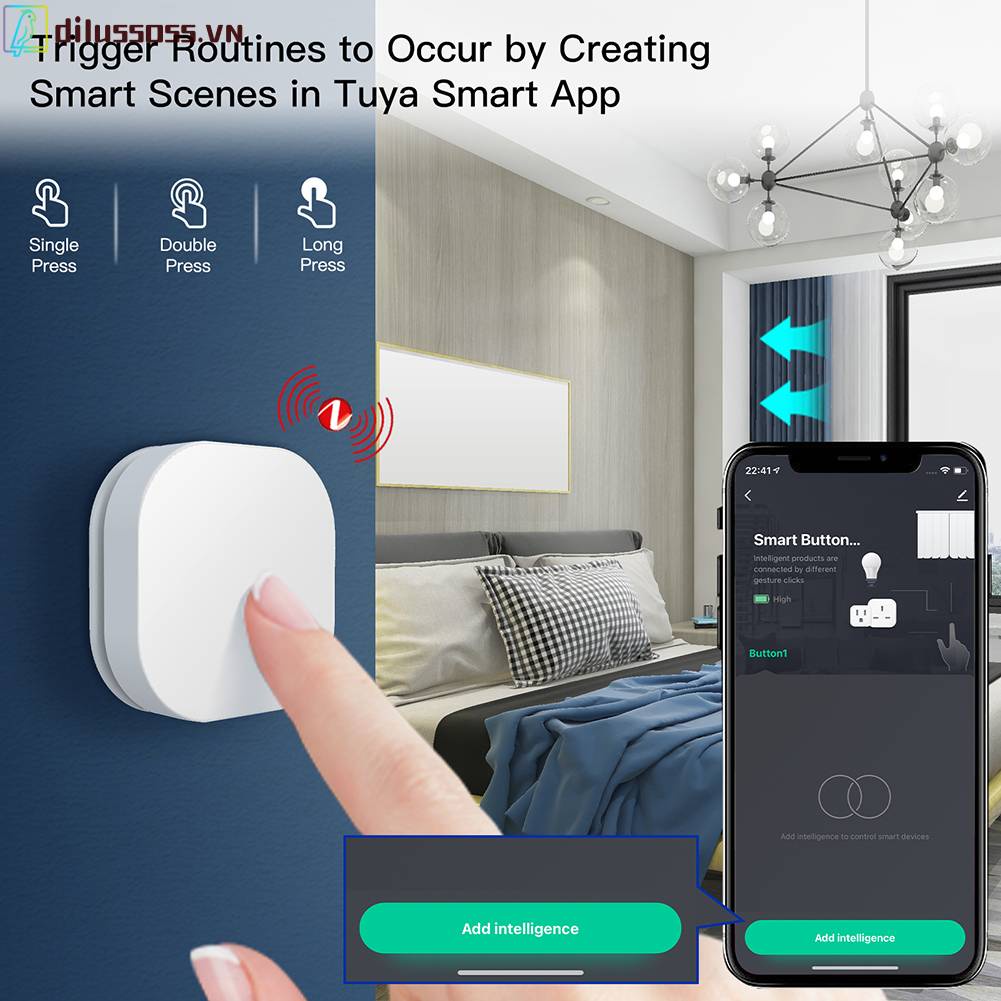 Điều Khiển Từ Xa Không Dây Thông Minh 1 Nút Bấm ZigBee 3.0