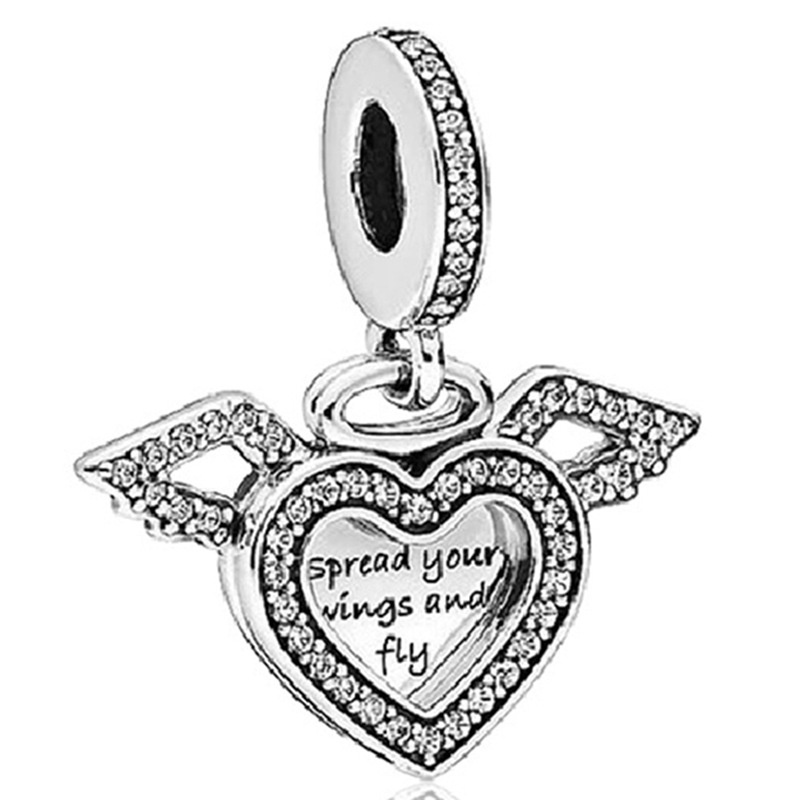 Hạt Charm Hình Trái Tim Pha Lê Thời Trang Dành Cho Nữ