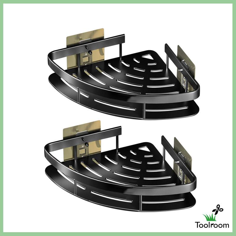 Giá Đỡ Đựng Đồ Dùng Gắn Góc Tường Không Cần Khoan Tiện Dụng Cho Nhà Tắm / Khách Sạn