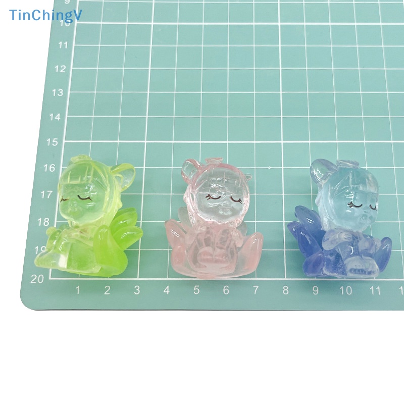 [TinChingV] Bộ 2 Tượng Cáo Chín Đuôi Dạ Quang Bằng Nhựa Resin Phát Sáng Trong Bóng Tối Trang Trí Vườn Nhà Búp Bê DIY