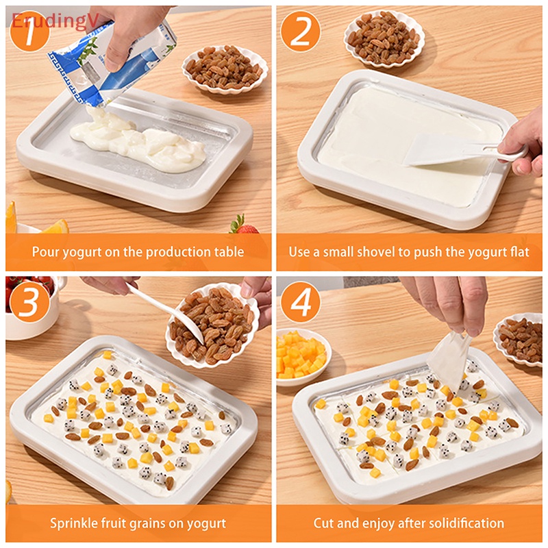 Khuôn Làm Kem / Thức Ăn 2 Ngăn Có Thể Cuộn Lại Siêu Bền Tiện Dụng