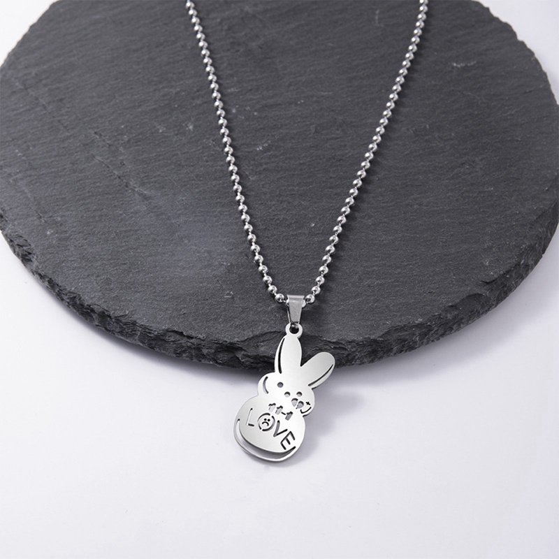 Ygt Vòng cổ Mặt Thỏ Ruffian Bằng Thép Không Gỉ Dễ Thương Dành Cho Nam Và Nữ