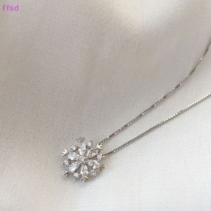 Vòng cổ Mặt Hình Bông Tuyết Đính Đá Zircon Màu Vàng / Bạc Thời Trang Cho Nữ S-N605