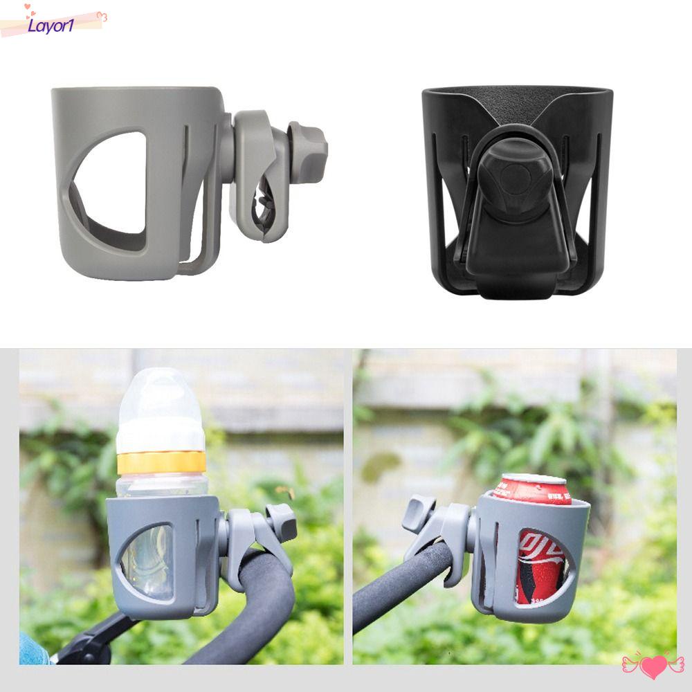 LAYOR1 Giá Đỡ Bình Nước Màu Đen Có Thể Điều Chỉnh Gắn Xe Đẩy Em Bé