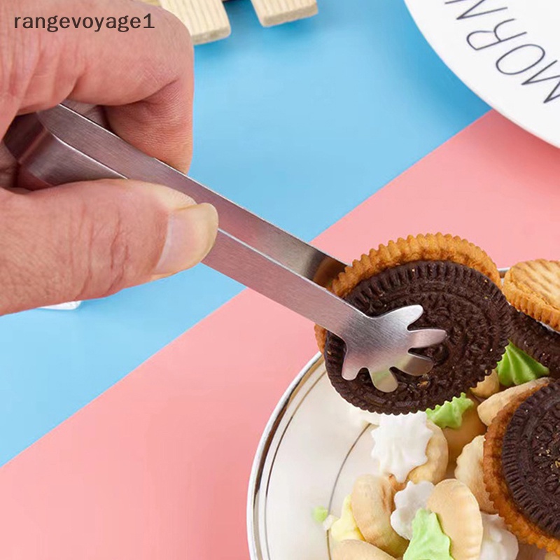 Kẹp Gắp Thức Ăn Mini Bằng Thép Không Gỉ Dễ Thương Trang Trí Bánh Kẹo Món Tráng Miệng [rangevoyage1]