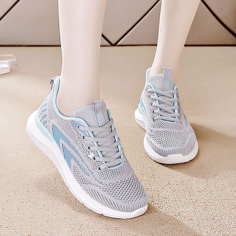 Prowow❤Giày Thể Thao Đế Mềm Phối Lưới Thời Trang Năng Động