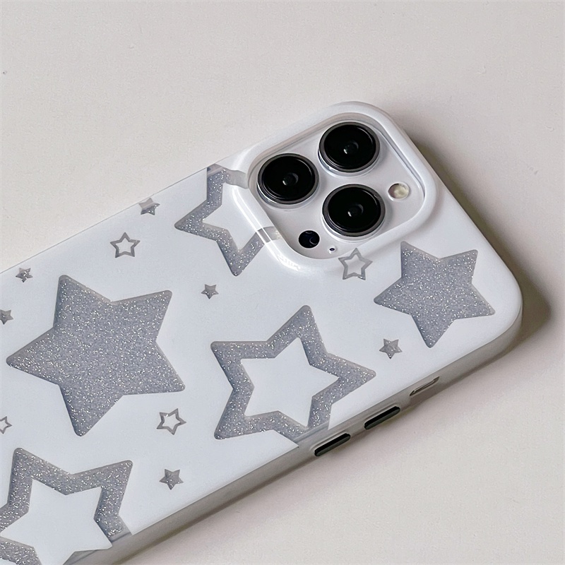 Ốp Điện Thoại Silicon Mềm Chống Sốc Chống Rơi Hình Ngôi Sao Lấp Lánh Cho iPhone 14 13 12 11 Pro Max 14 Plus