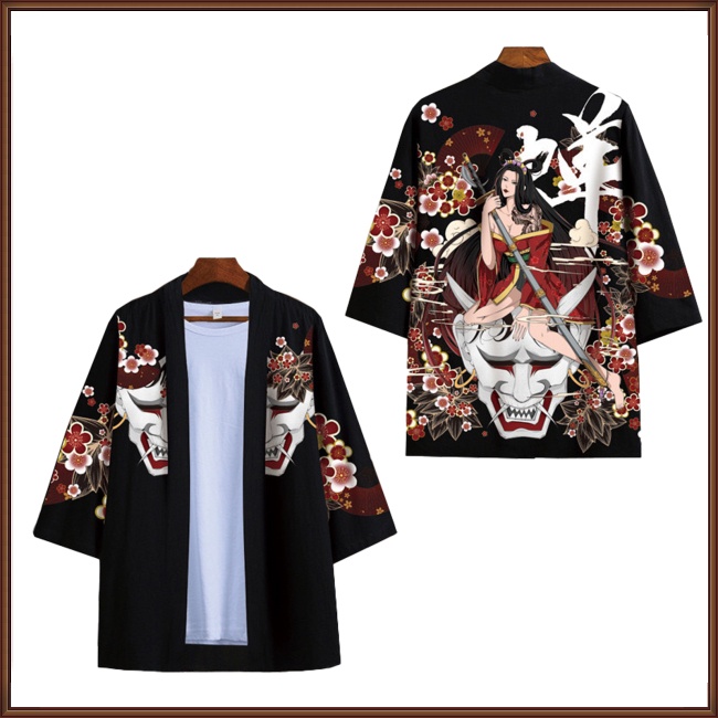 Áo Khoác Kimono Tay Lỡ In Họa Tiết Phong Cách Nhật Bản Dành Cho Nam
