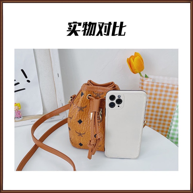 Túi Da PU Đeo Chéo Vai Dây Rút In Họa Tiết Ngôi Sao Có Thể Tháo Rời