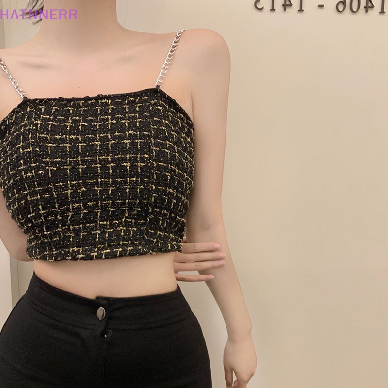 Áo Croptop Hai Dây Không Tay Dáng Ôm Thời Trang Mùa Hè Cho Nữ FHS