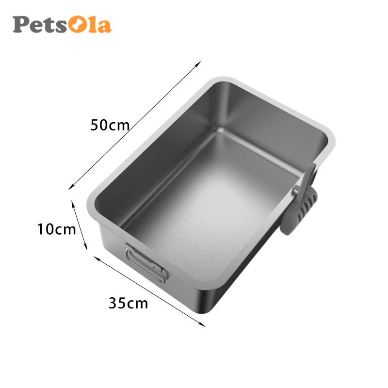 Hộp Thép Không Gỉ Kèm Xẻng Xúc Cát Cho Mèo