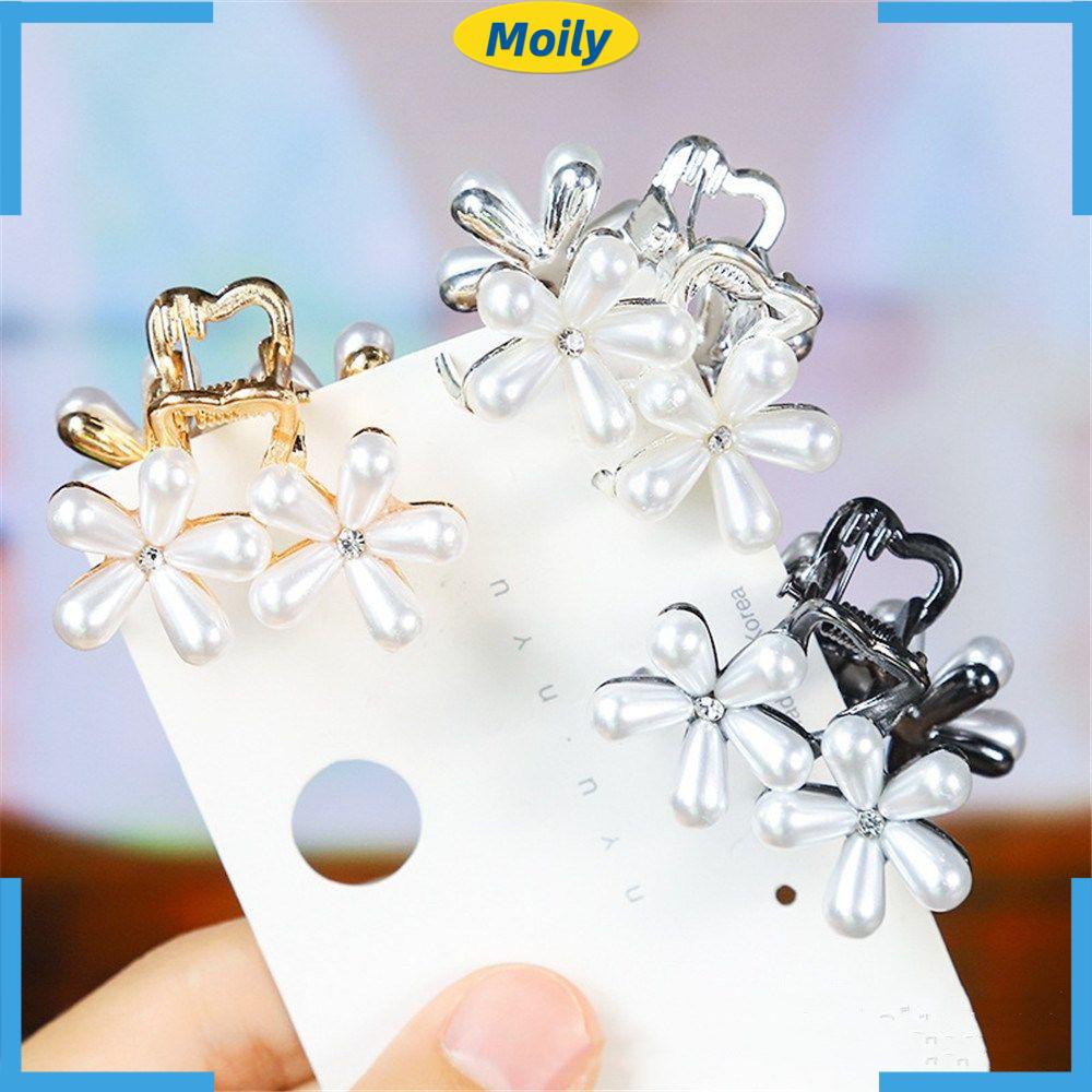 MOILYVN Kẹp Tóc Đính Ngọc Trai Kiểu Dáng Thời Trang