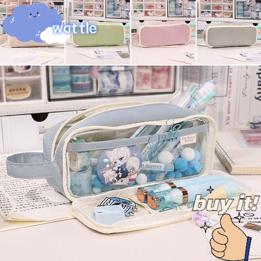 WATTLE Túi Đựng Bút Bằng Da Cỡ Lớn Đa Năng Tiện Dụng Cho Học Sinh