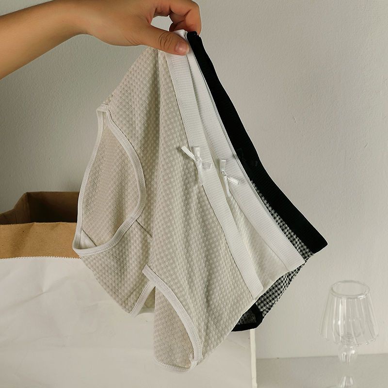 Quần Lót Cotton Trơn Màu Đơn Giản Dễ Thương Phong Cách Hàn Quốc Cho Nữ