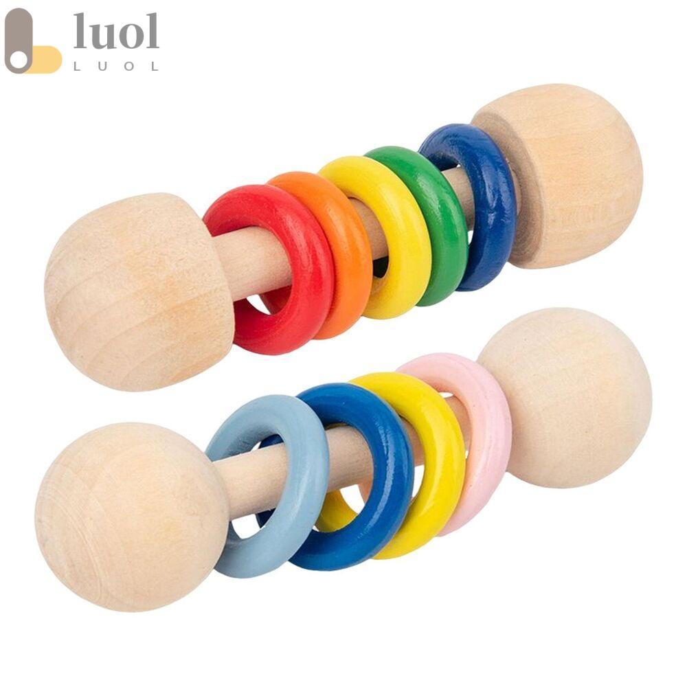 LUOL Set 2 Đồ Chơi Lục Lạc Bằng Gỗ Mới Cho Bé