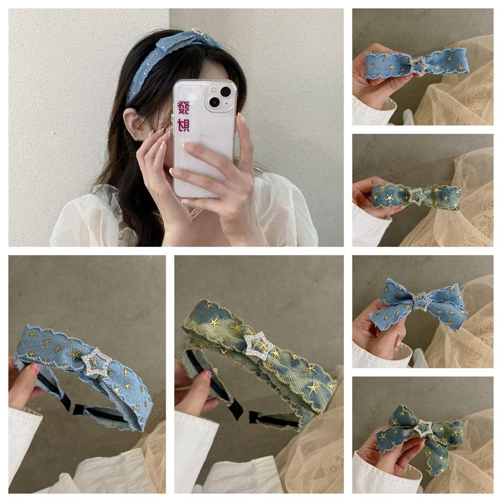 NICKOLAS Kẹp Tóc Hình Nơ / Ngôi Sao Phong Cách Hàn Quốc Cho Nữ