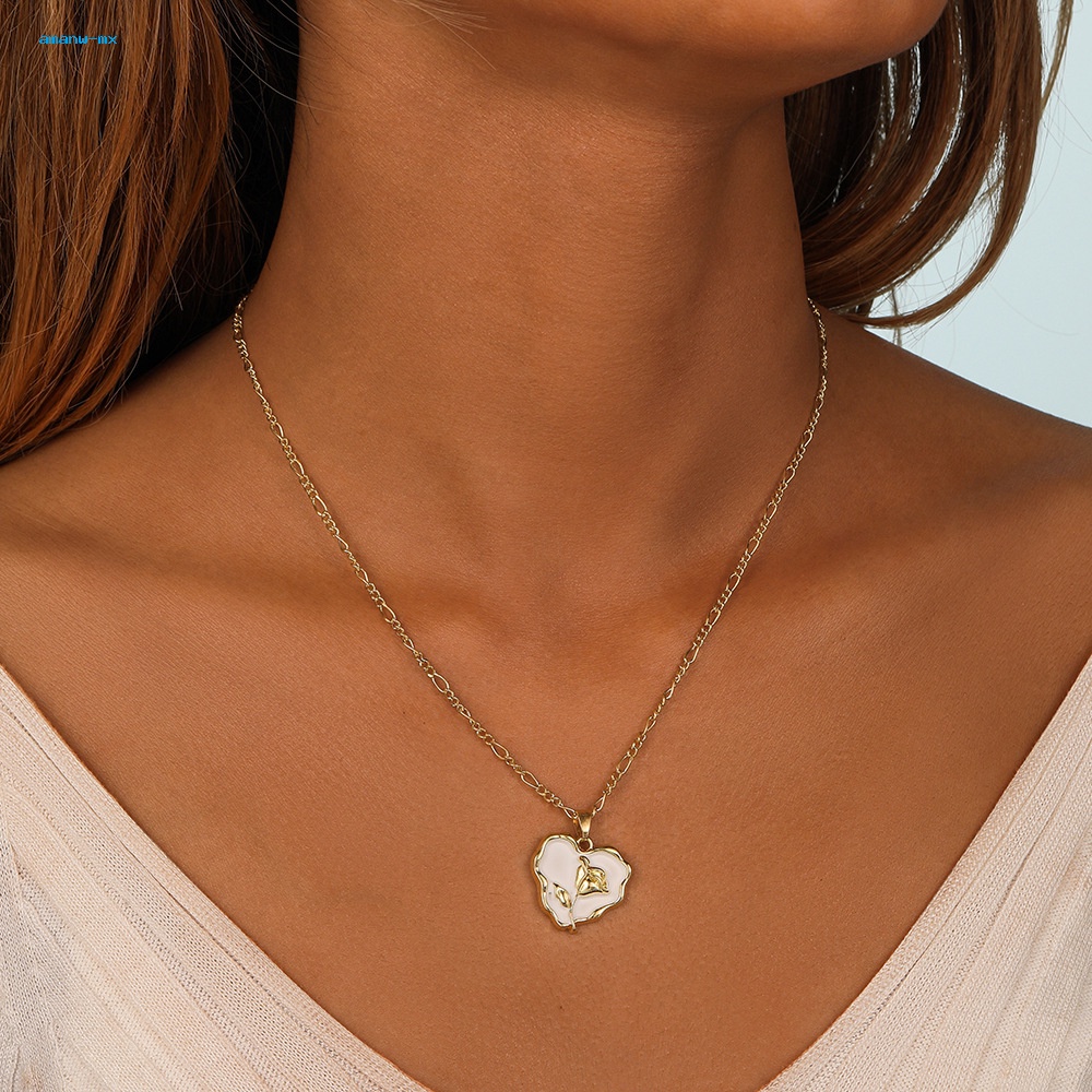 Am * Vòng Cổ Thả Dầu Thả Tim Tình Yêu Cao Cấp Nhẹ Nhàng Thiết Kế Tối Giản Sang Trọng