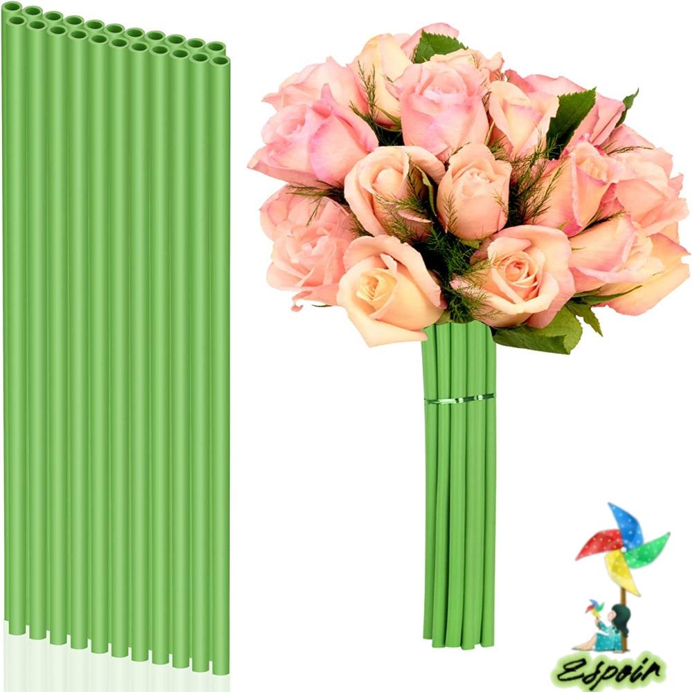 ESPO Bộ 30 Cuộn / 30 Bông Hoa Giả 6mm 12 Inches Màu Xanh Lá Dùng Trang Trí